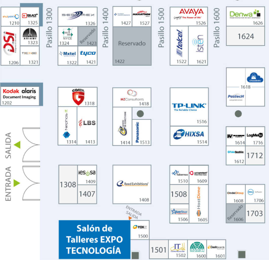 Mapa ExpoTecnología México 2015